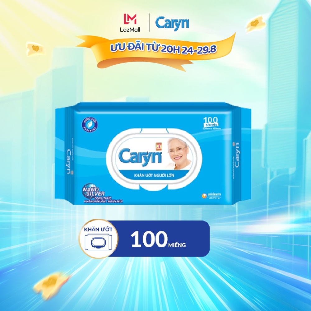 Khăn giấy ướt người lớn Caryn Care 100 tờ
