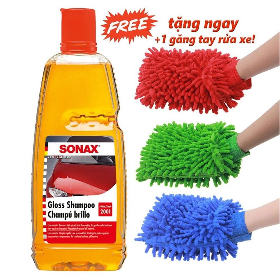 Nước rửa xe Sonax Gloss Shampoo đậm đặc chai 1L
