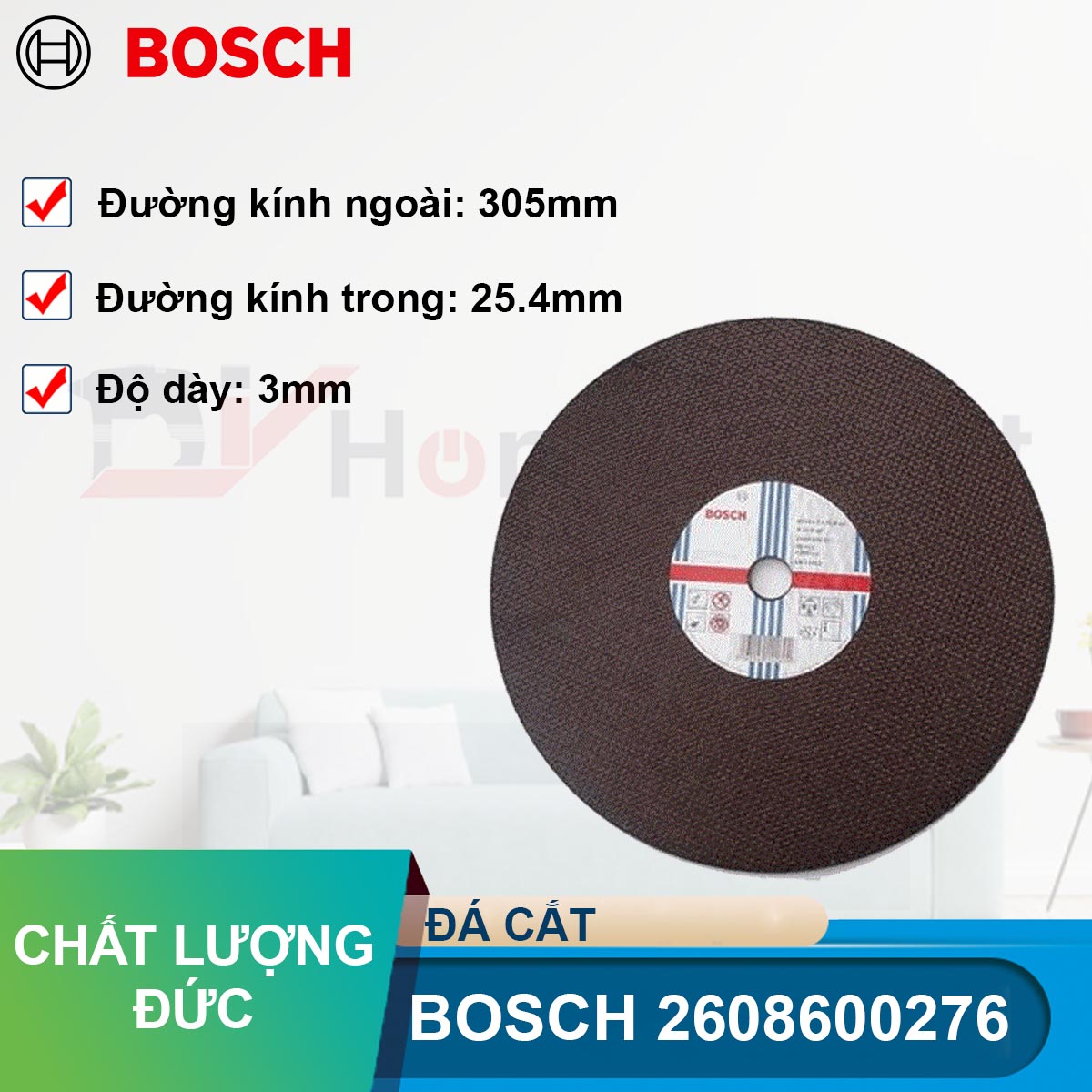Đá cắt bosch 305x3x25.4mm 2608600276