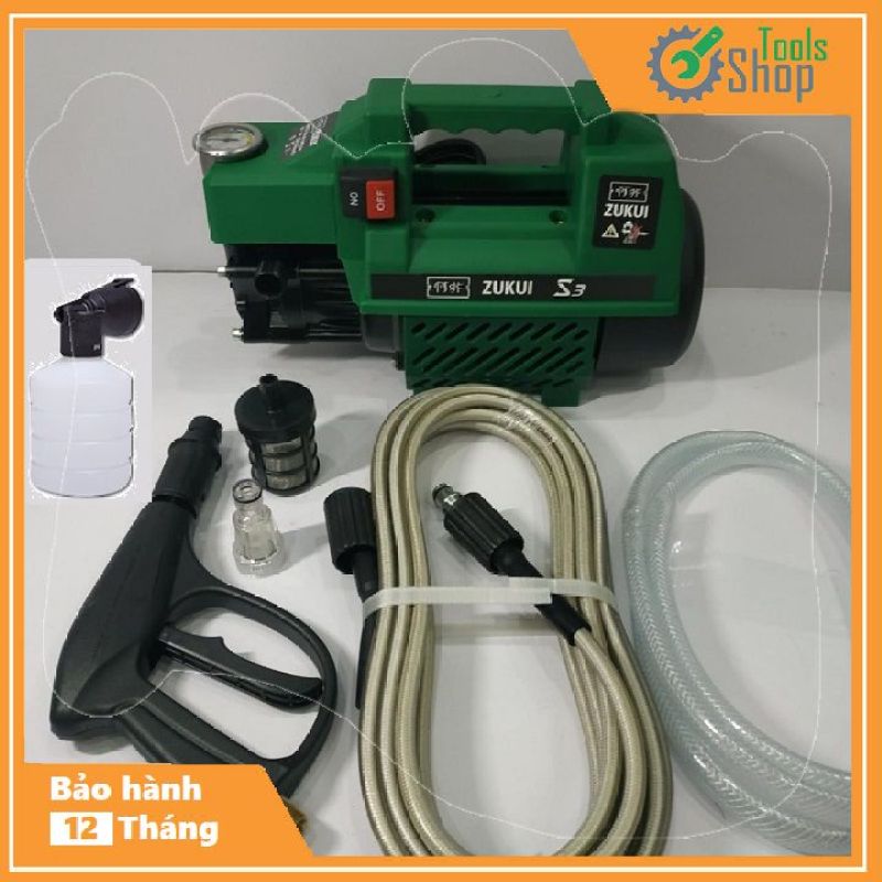 Máy bơm rửa xe zukui s2/s3 2000w - máy rửa xe zukui s3 công suất 2000w - máy xịt rửa cao áp 2000w ruột đồng bảo hành 12 tháng - máy rửa xe chất lượng tốt.bảo hành 12 tháng