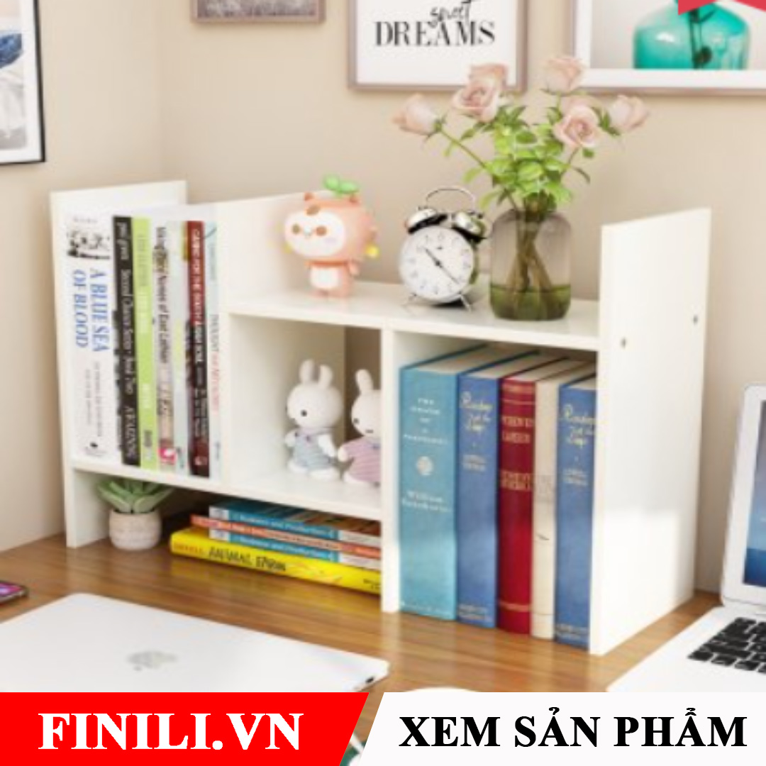 🍀Kệ sách gỗ đa năng để bàn làm việc dễ dàng lắp ghép FNL-62