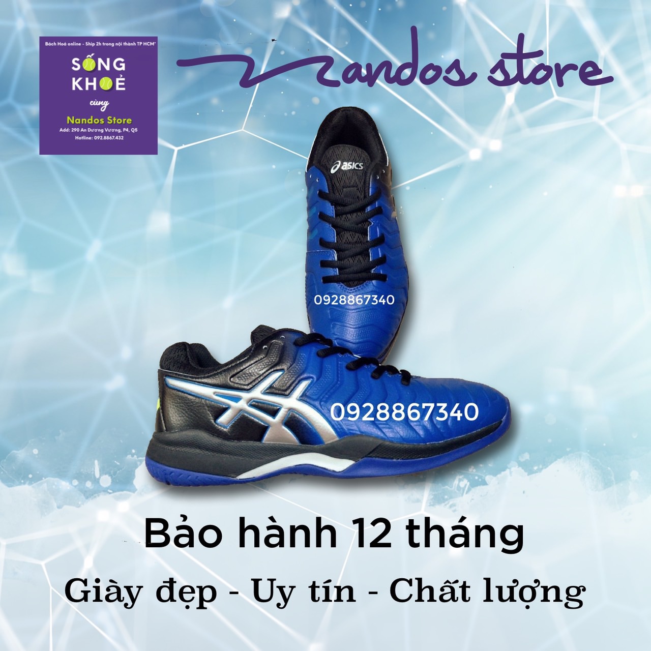 [HCM][GIẢM GIÁ 30%] GIÀY TENNIS A SIC S CHUYÊN NGHIỆP NO VAK