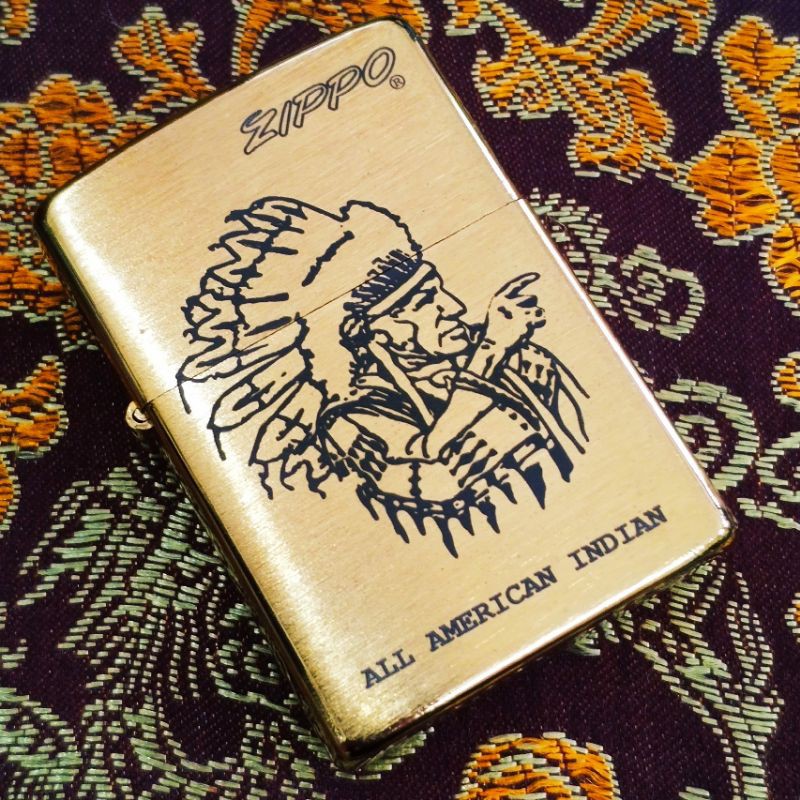 Bật lửa Zippo đồng nguyên khối mẫu indian