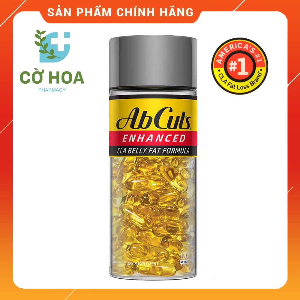 Viên giảm mỡ an toàn ab cuts enhanced cla belly fat formula 3200 mg - hộp 120 viên