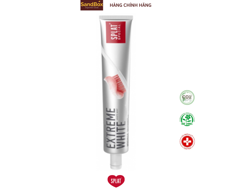 Kem đánh răng thảo mộc splat special extreme white siêu trắng 75ml