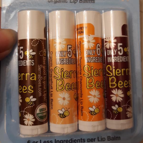 Son dưỡng môi hữu cơ không màu sierra bees vỉ 4 thỏi