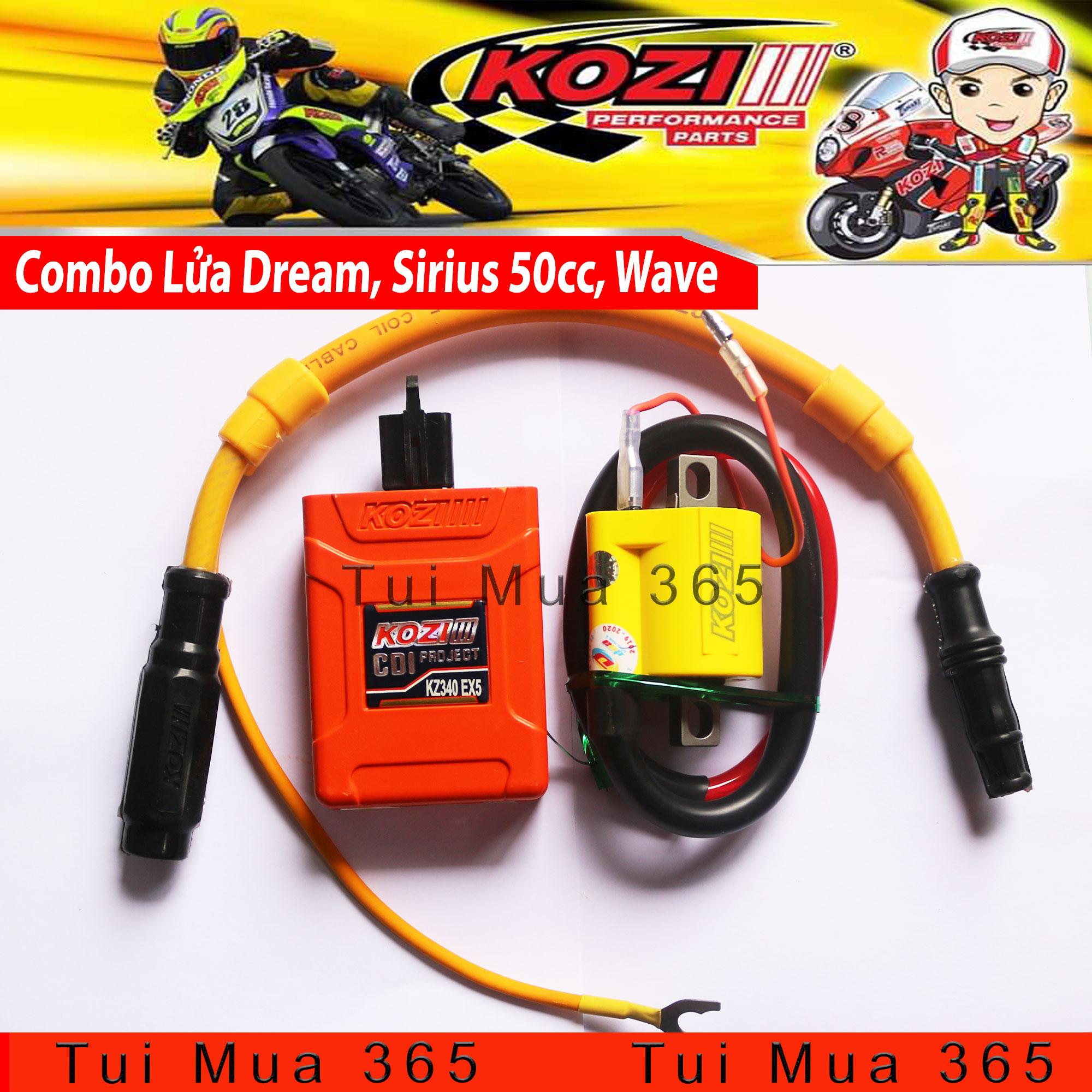 Bộ lửa độ kozi cho dream wave 100 elegant 110cc sirius 50cc, wave 50