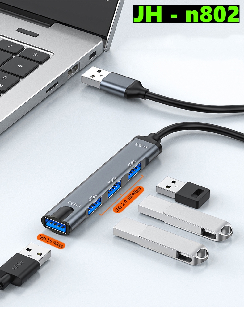 Hub chia usb type c ra cổng usb, thẻ nhớ cho máy tính, điện thoại, máy tính bảng