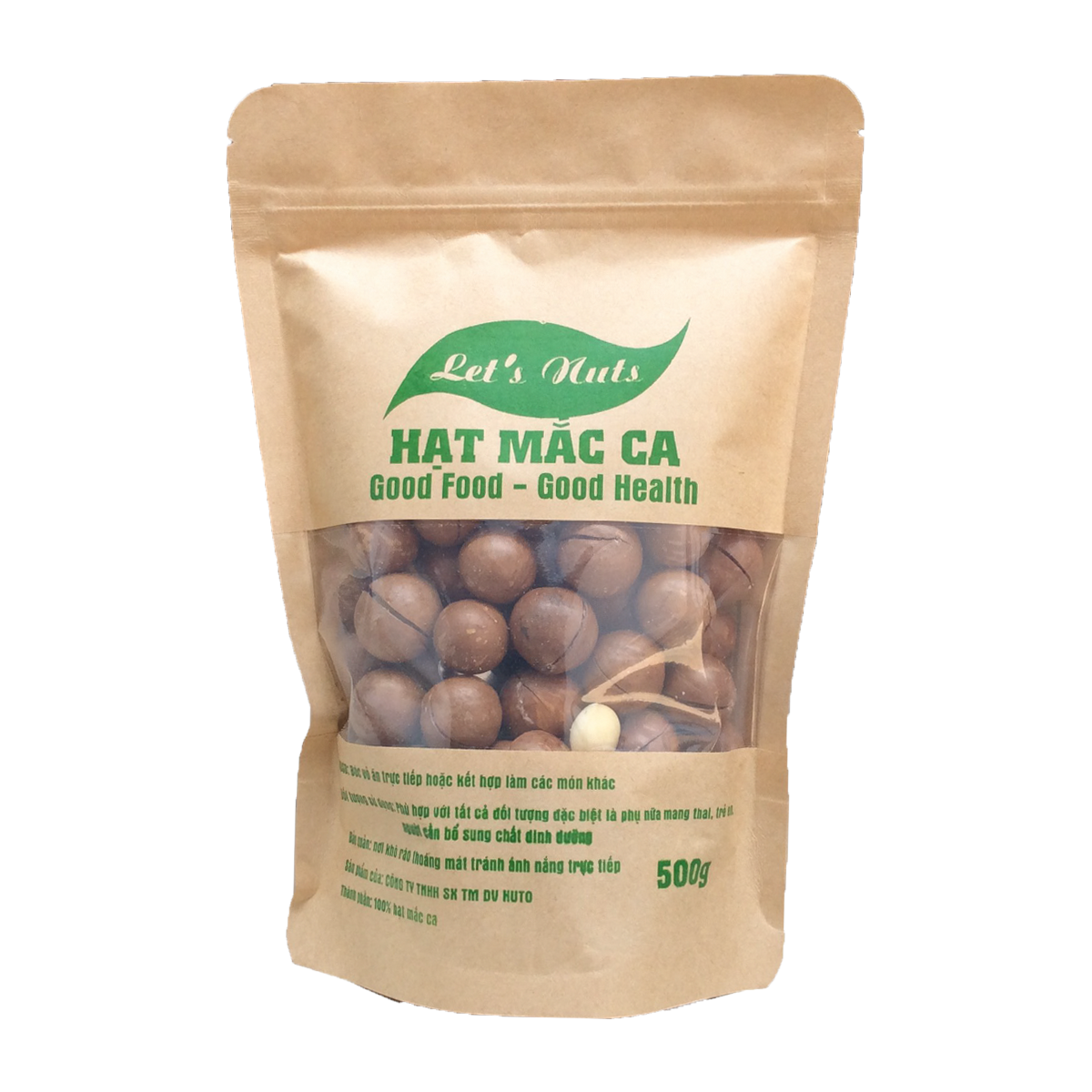 [HCM]Hạt mắc ca Lets Nuts túi 500g giàu dinh dưỡng phù hợp cho mẹ bầu người lớn tuổi ăn vặt văn phòng