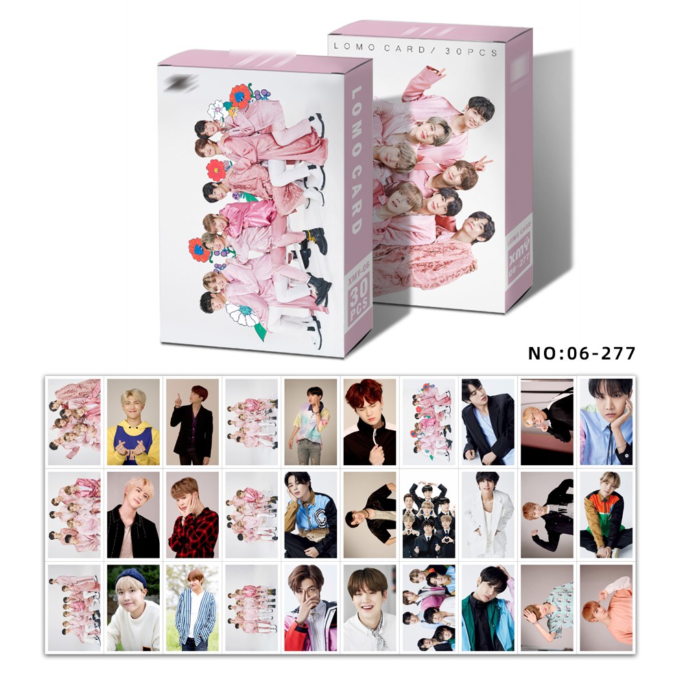 Lomo bts bộ 30 thẻ ảnh in hình bts