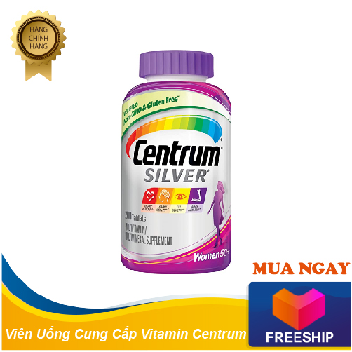 Centrum silver ultra women and 50+ Viên uống cung cấp vitamin và khoáng chất cho phụ nữ 250 viên