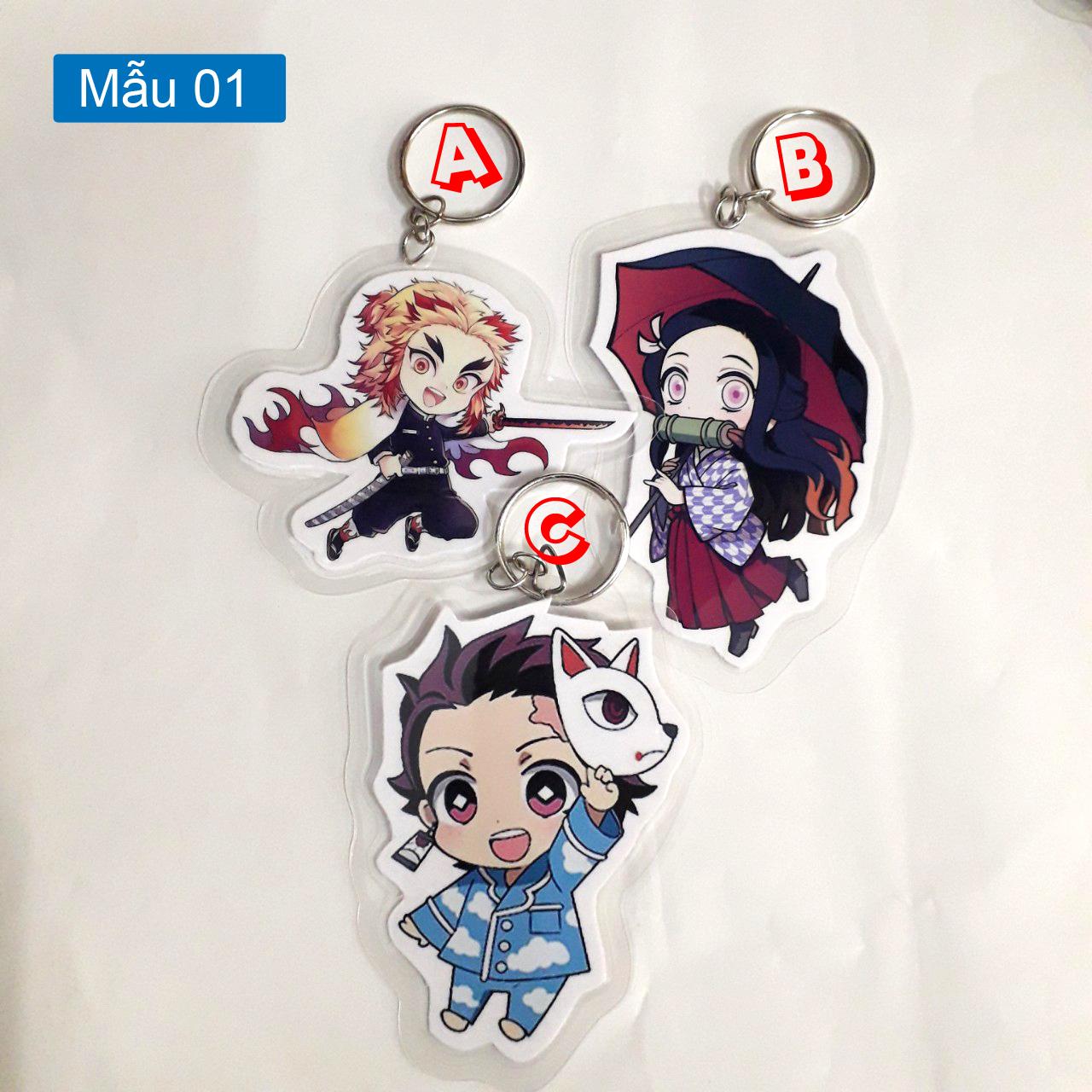 Móc khóa anime Kimetsu No Yaiba /Thanh Gươm Diệt Quỷ/ Trụ Cột/ Diệt Quỷ Cứu Nhân