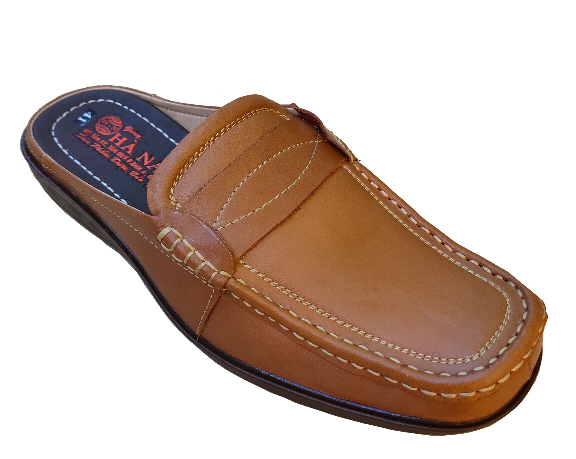 Giày Sục Nam Da Bò Thật HÀ NAM Cao Cấp GSB203