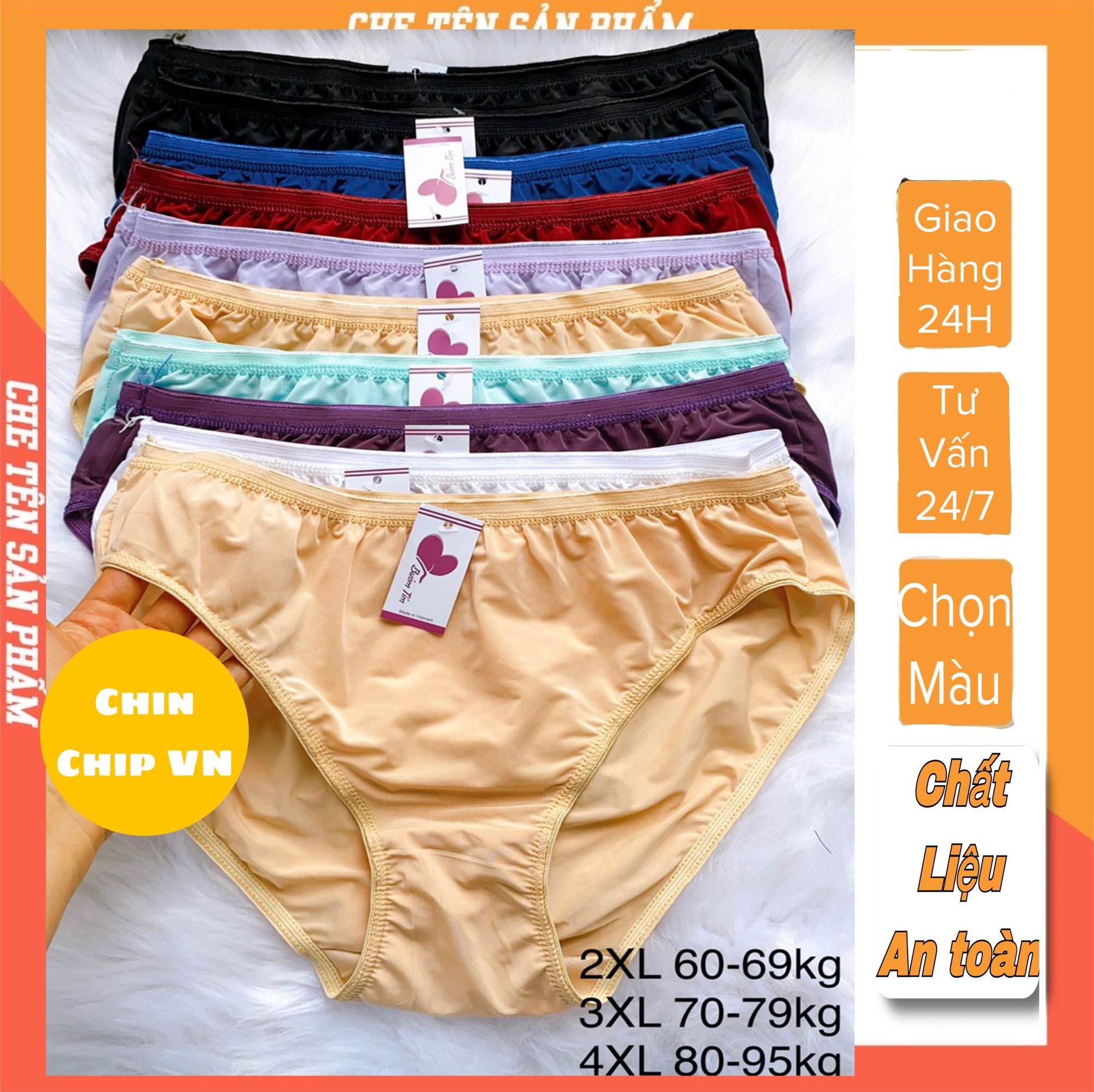 Quần lót nữ thun lạnh thái lan mịn bigsize nữ 60-95kg quan lot nu lưng cao thun lạnh ren quần lót thông hơi nữ quần lót cotton nữ quần chip nữ combo 10 quan lot nư cotton combo 5