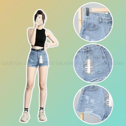 Quần sọt jean cotton rách cao cấp shop phương châu