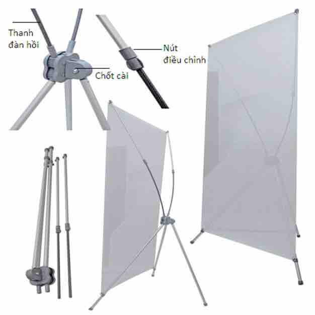 chân standee X khổ 60x160 cm