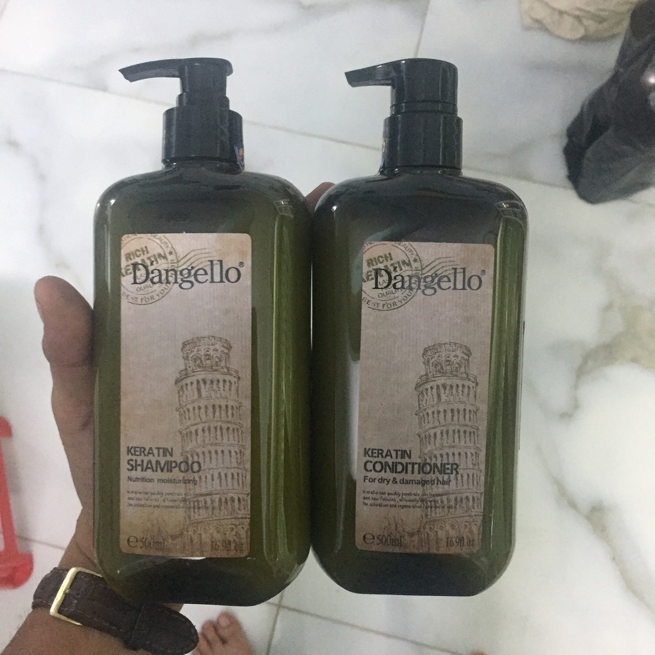 Dầu gội xả Dangello Keratin (2x500ml)