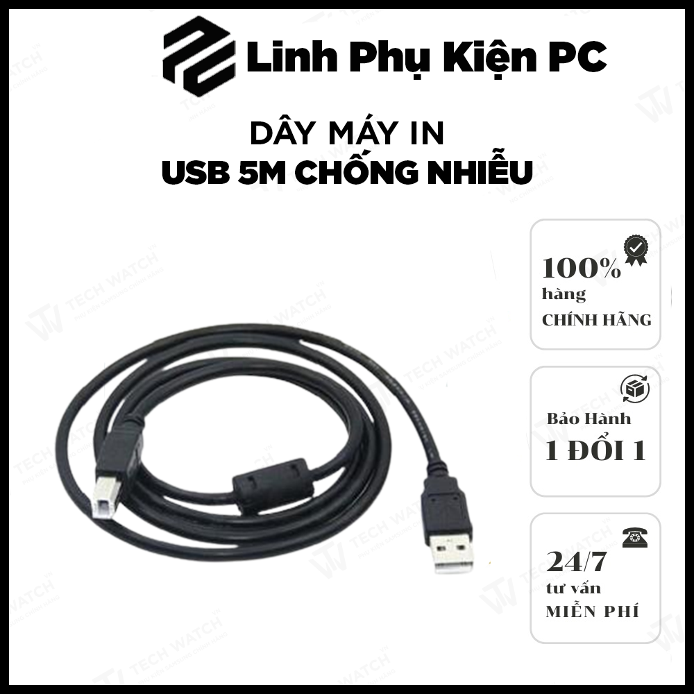 Dây máy in 5m usb 2.0