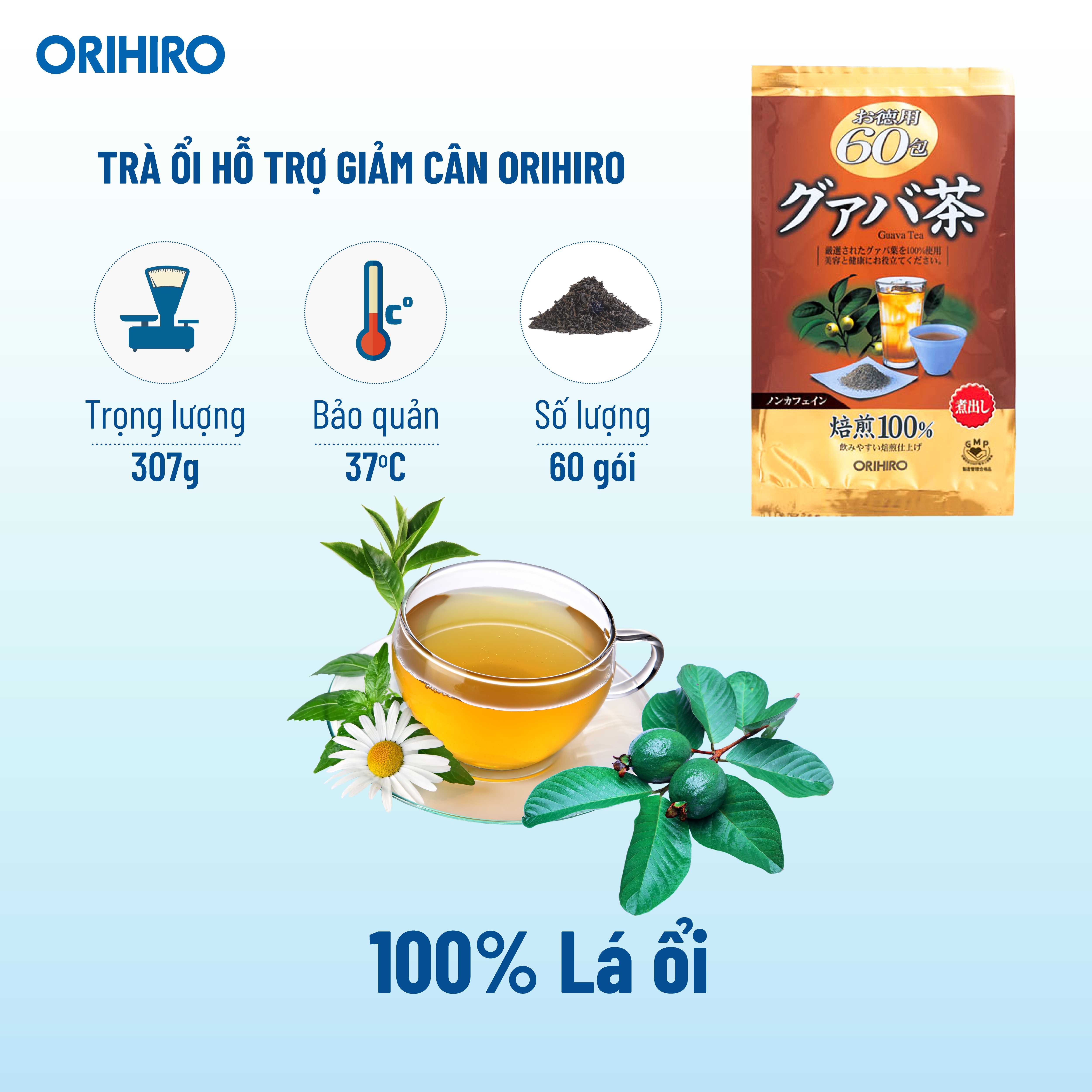 Trà Ổi Orihiro 60 Gói Hỗ Trợ Giảm Cân Hiệu Quả, Phòng Ngừa Ung Thư, Các Bệnh Về Tim Mạch