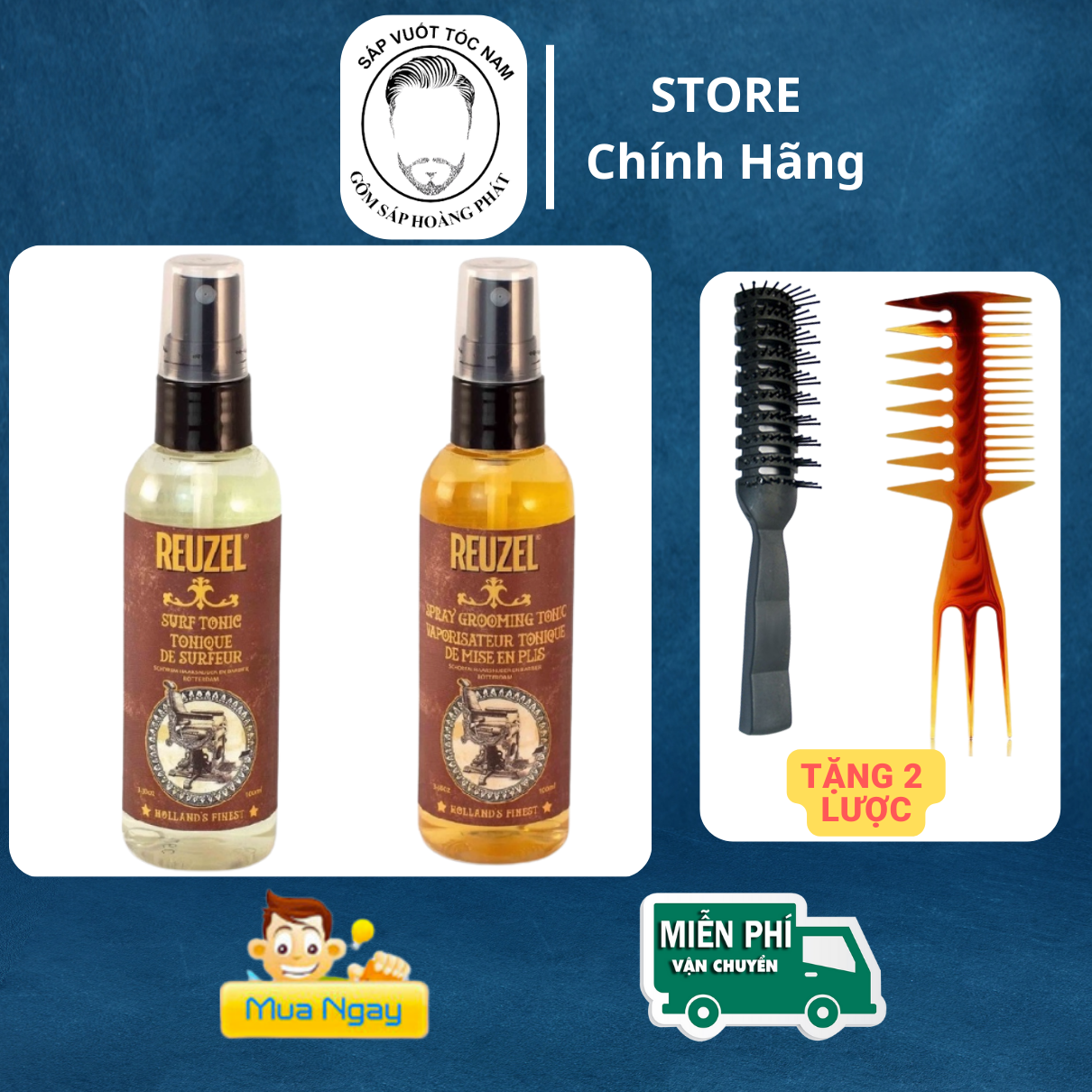 Chai xịt dưỡng tóc, tạo phồng spray reuzel grooming tonic, suft tonic 100ml/350ml