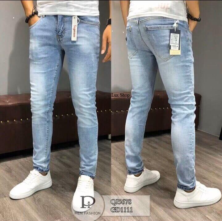 Quần jean nam co giãn form ôm cá tính phong cách trẻ trung lux shop
