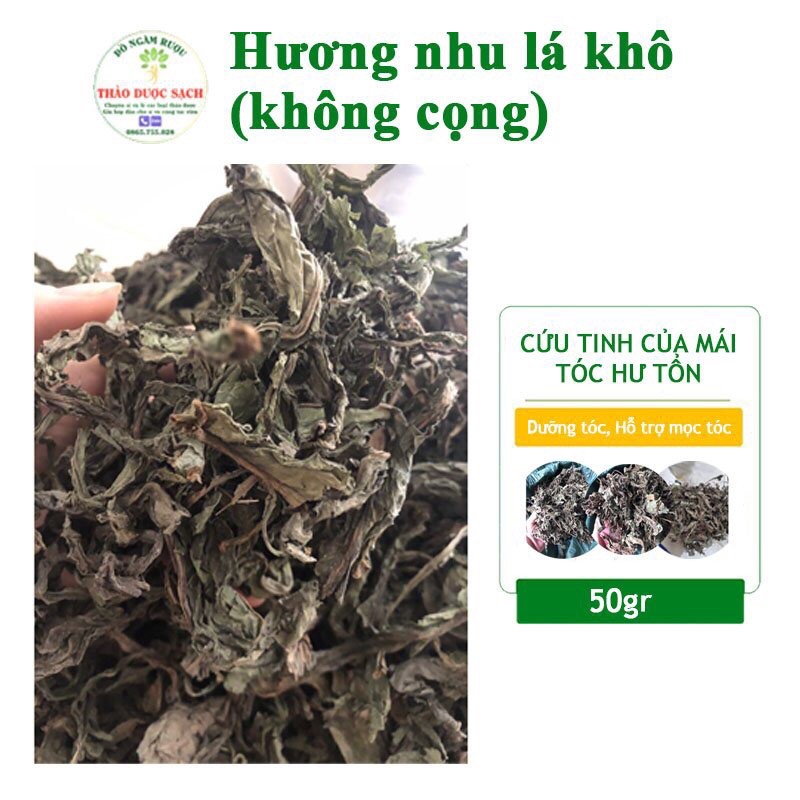 Hương nhu lá khô không cọng 500g
