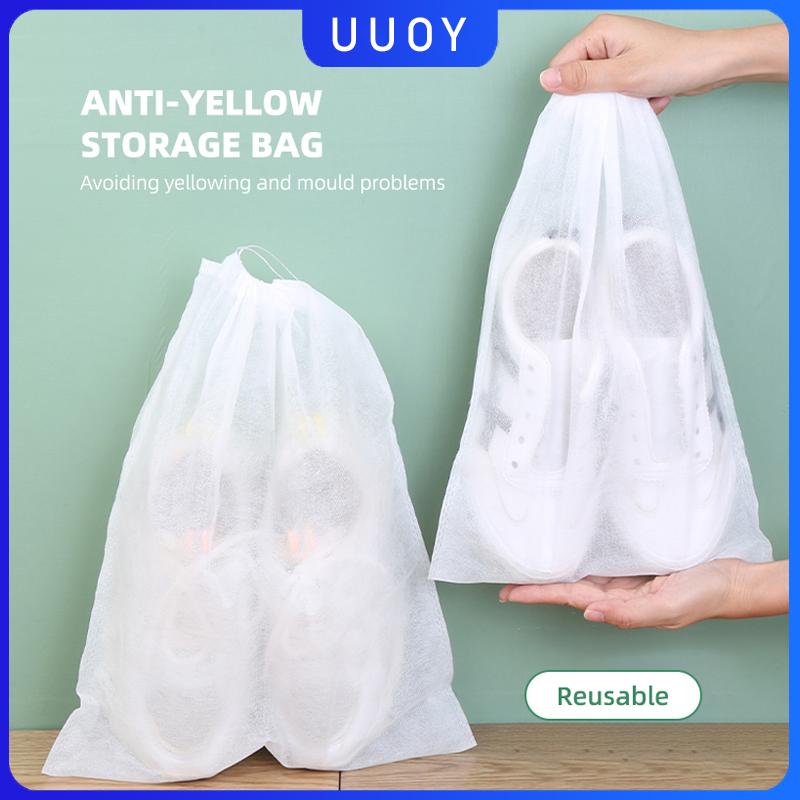 Túi Đựng Giày Đa Năng Vải Không Dệt, Miệng Dây Rút Tiện Lợi KT 32cm x48cm