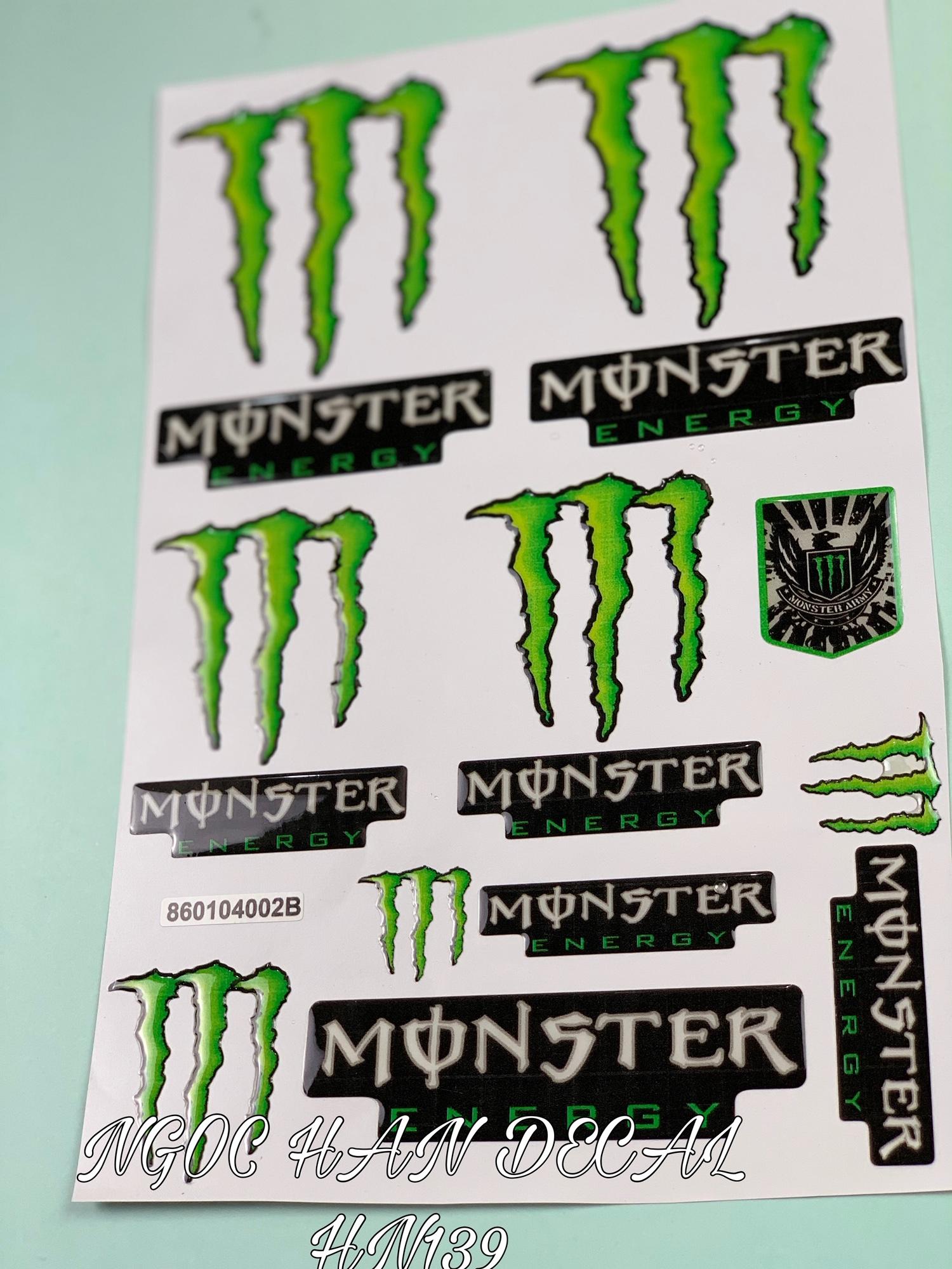 Tem chế Monster mẫu 2019 có cán nhựa dẻo -- NGỌC HÂN DECAL