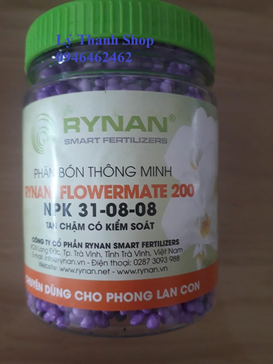 Phân bón chuyên dùng cho lan 31.08.08 150gr