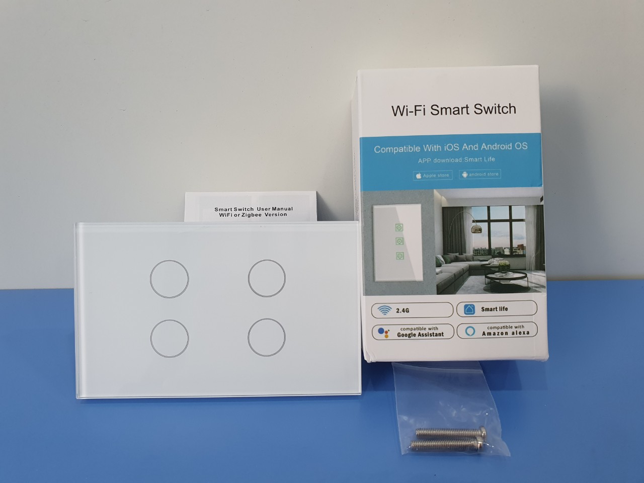 Công Tắc Thông Minh Tuya 4 Nút Kết Nối Wifi