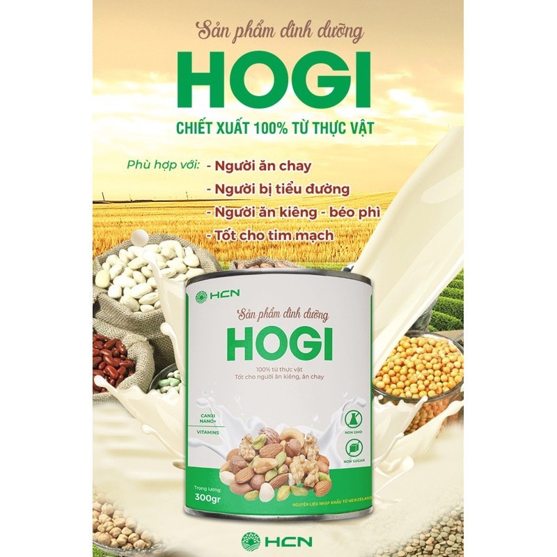 Sữa hạt Hogi dinh dưỡng dành cho người ăn kiêng, ăn chay 800g