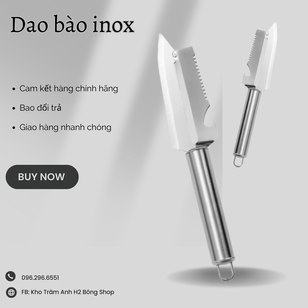 Dao đa năng 3 trong 1 inox 100% tiện dụng