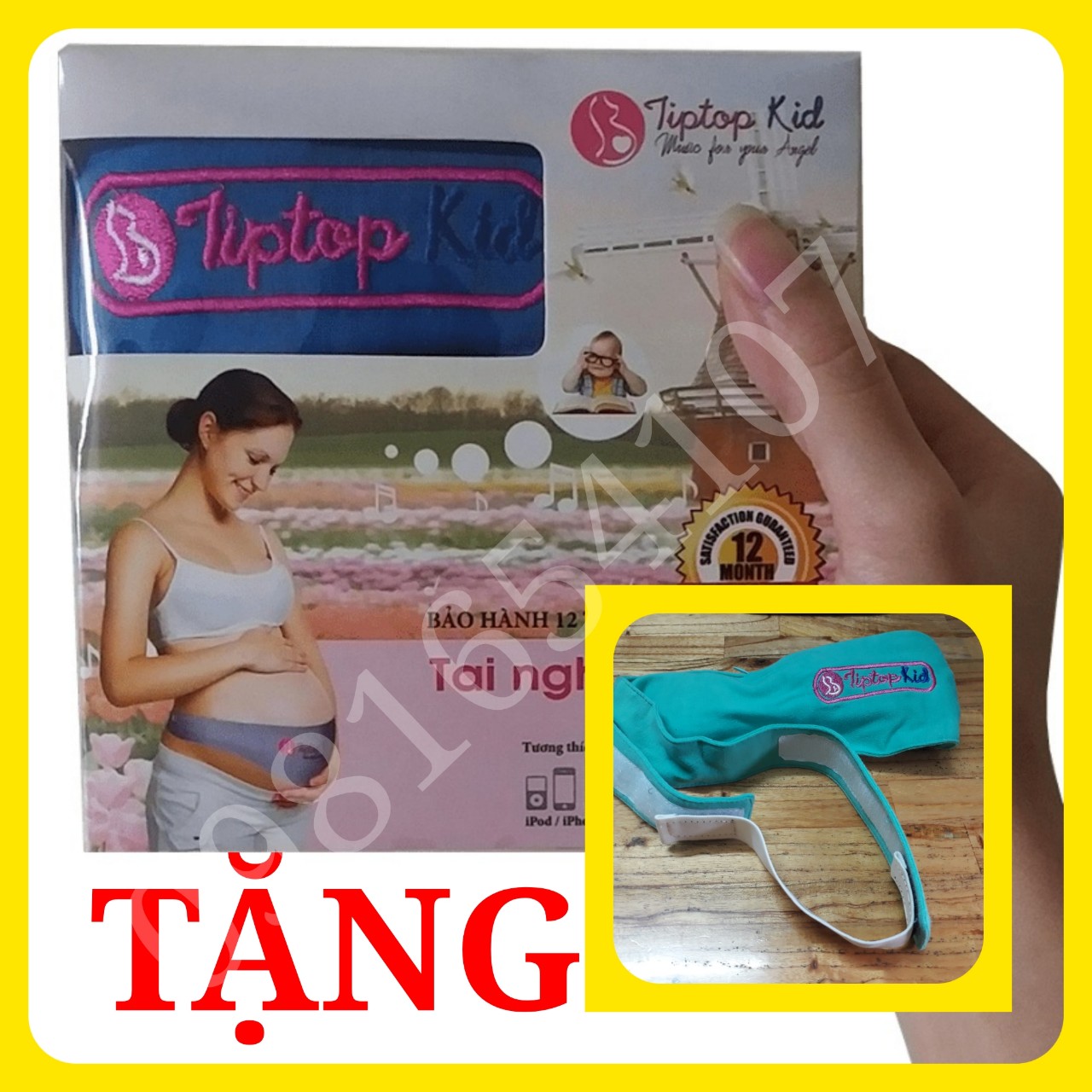 TAI NGHE BÀ BẦU TIPTOP KID - (TẶNG DÂY NỐI DÀI) - TAI NGHE THAI NHI BẢO HÀNH 1 NĂM