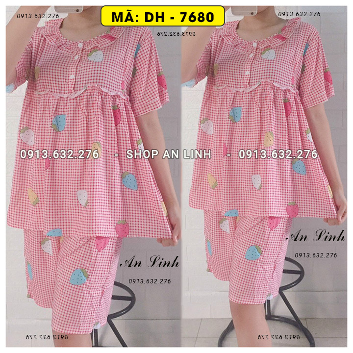 Đồ bộ bầu vải lanh mát lạnh