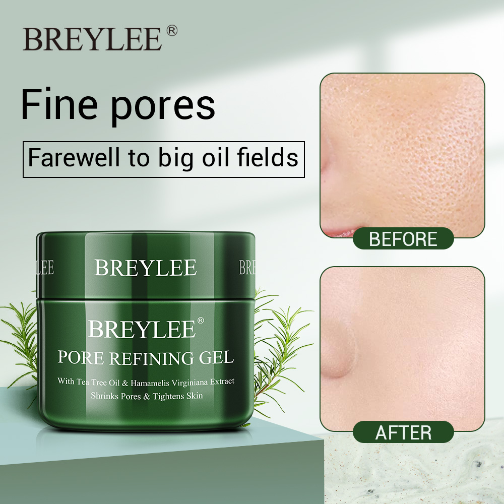 BREYLEE Gel thu nhỏ lỗ chân lông Se khít lỗ chân lông Serum Kem dưỡng ẩm Chăm sóc da Gel se khít lỗ chân lông  kem dưỡng ẩm da dầu mụn Gel dưỡng trắng da 40g