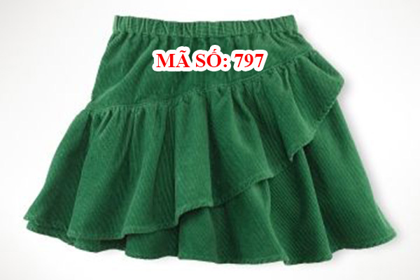 Rập giấy cắt may_chân váy bé gái 797_là bản vẽ in trên giấy a0