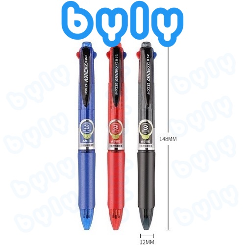 Bút bi 3 màu ngòi 0.7mm Agile Baoke B52 - ByLy Store