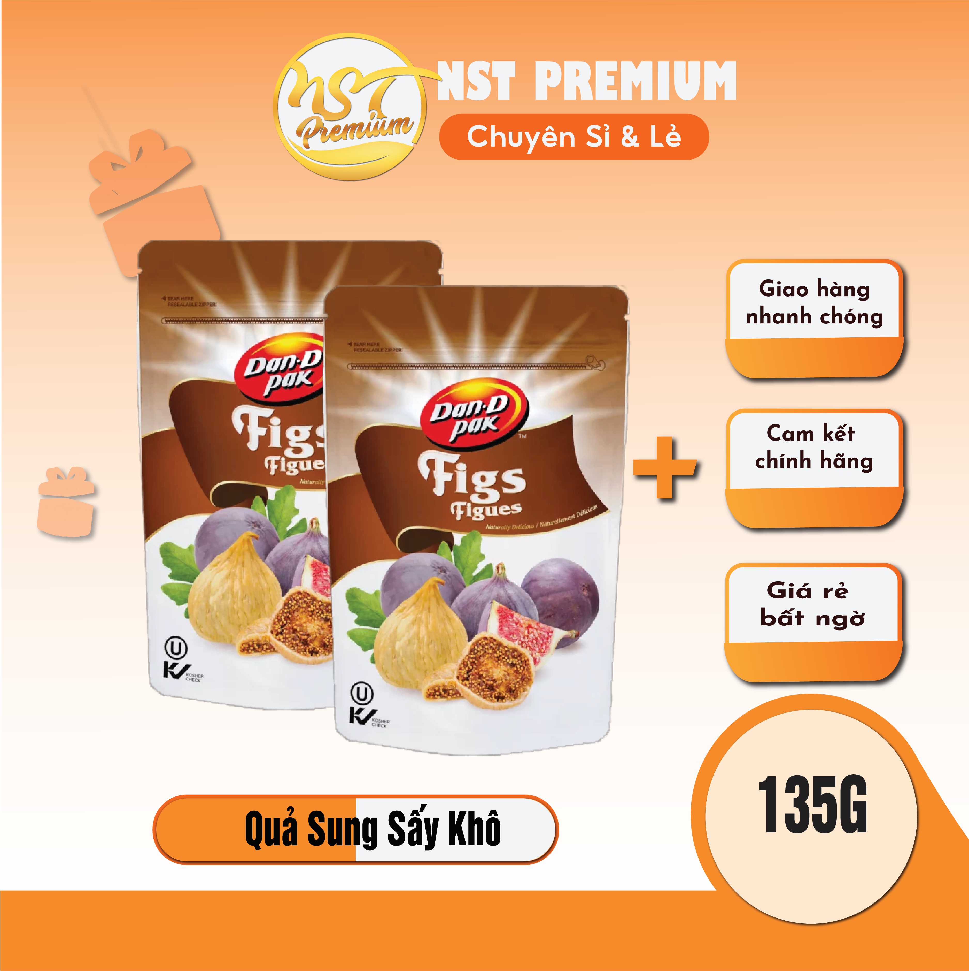 Quả sung mỹ sấy khô - figs 135gr hoa qủa sấy dan.d pak đồ ăn vặt cao cấp - thực phẩm, hạt hữu cơ