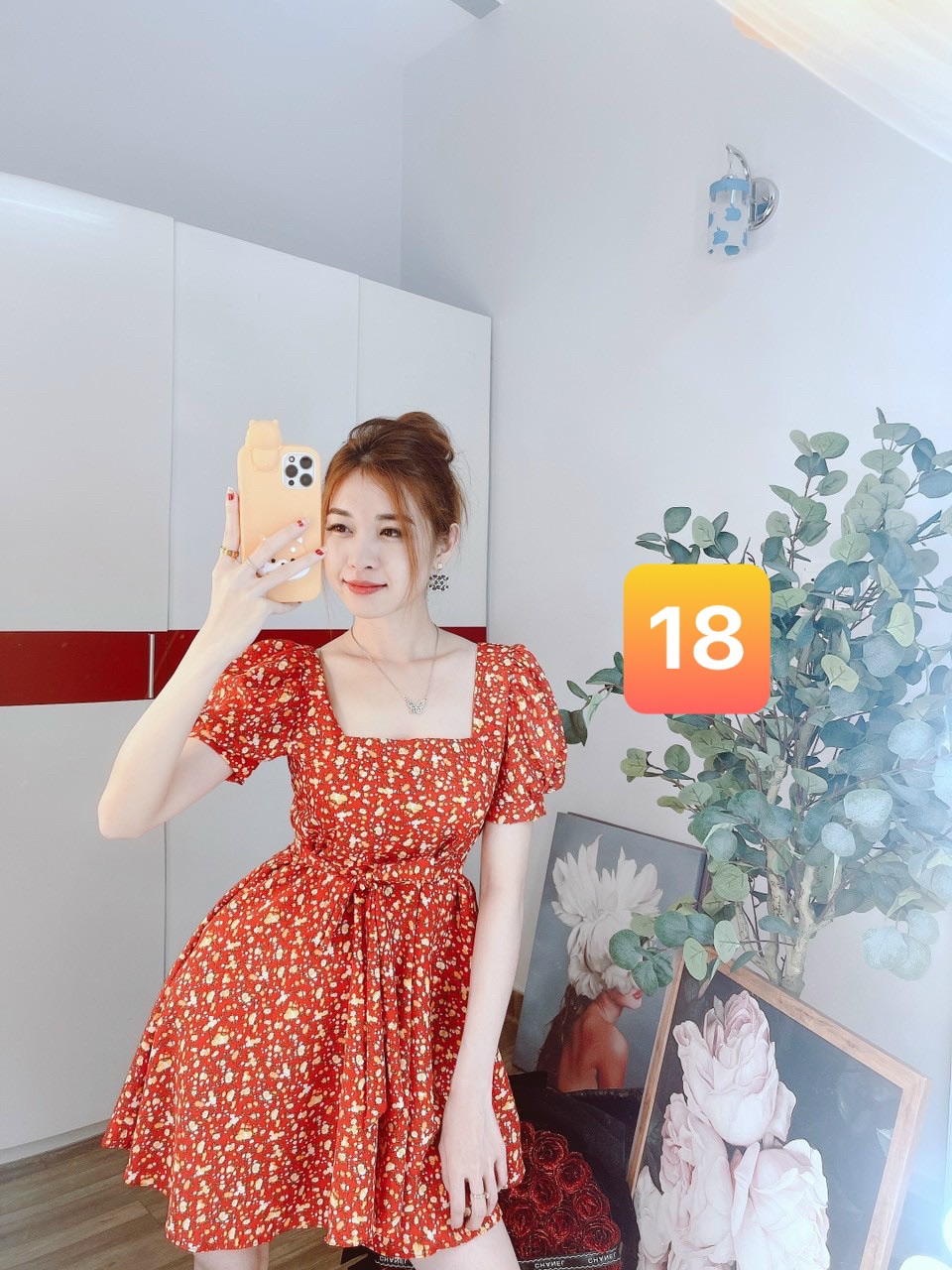Jum hoa tay phồng màu mới - hình thật - Unisex Shop