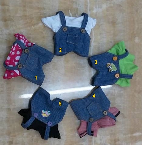 Set yếm jean love - outfit doll 20 kpop