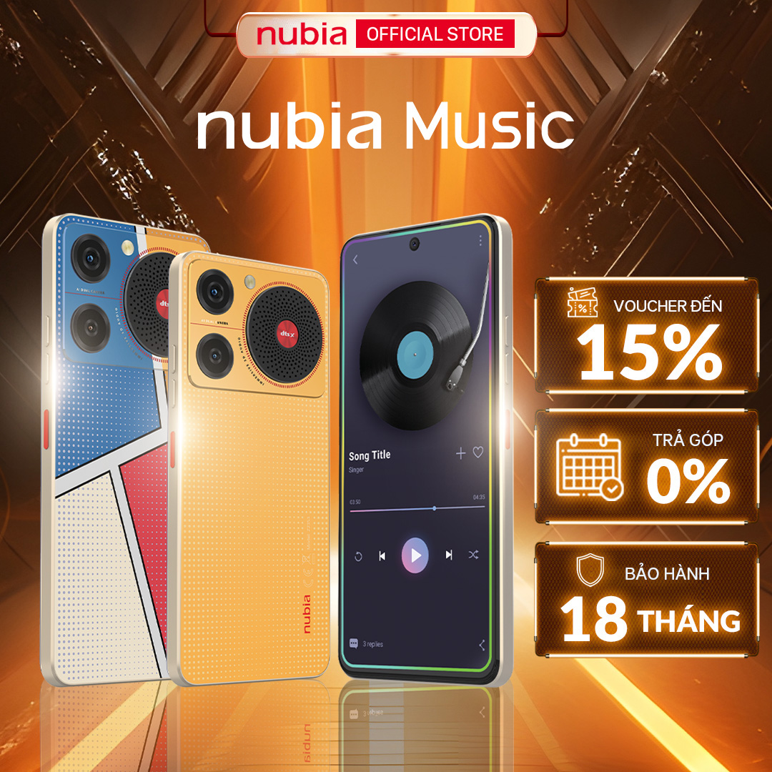 Điện thoại Nubia Music NFC 8(4+4)/128GB | 6.6" HD+ 90Hz | 2 Jack tai nghe - Hàng chính hãng