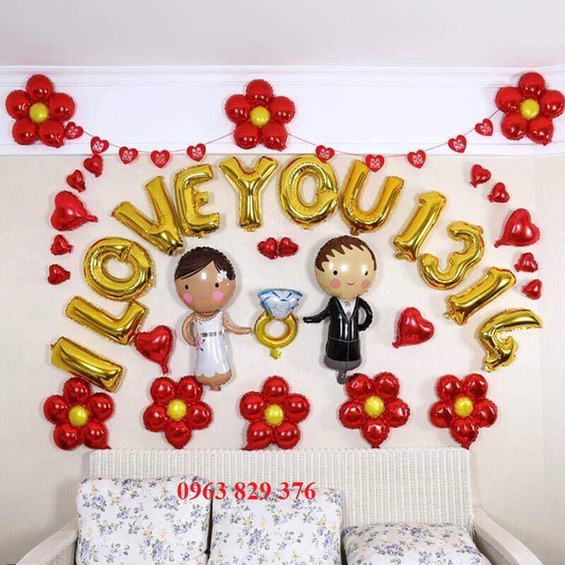Bộ bóng trang trí cầu hôn bạn gái marry me, bóng tỏ tình bạn gái siêu lãng mạn