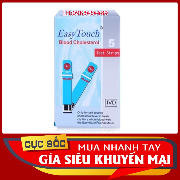 Que thử mỡ máu, cholesterol cho máy đo easy touch gcu et322