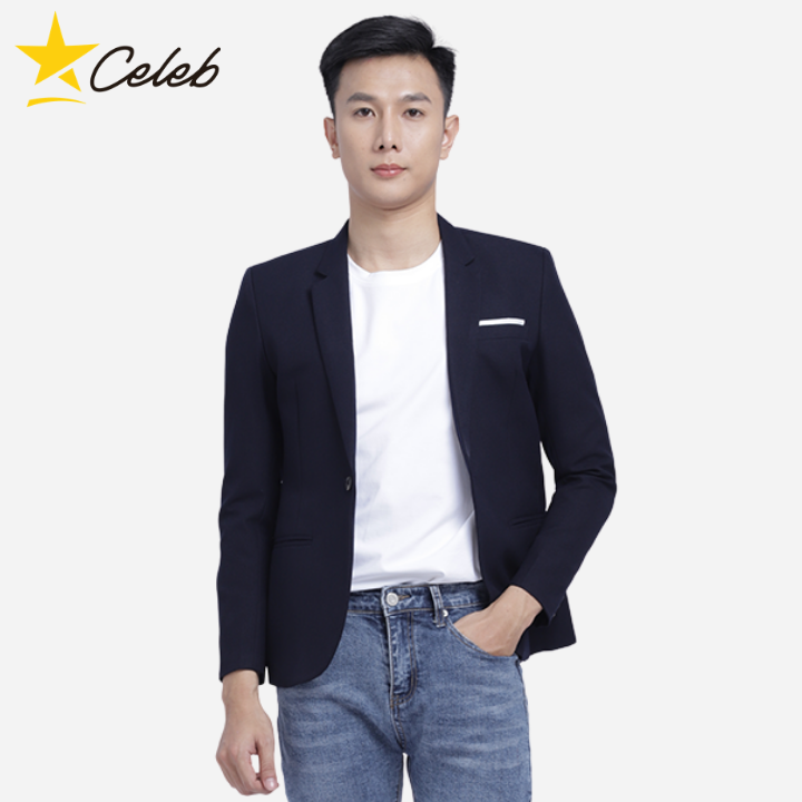 CELEB Áo Blazer Nam Slim Fit Kiếu Dáng Hàn Quốc Cao Cấp