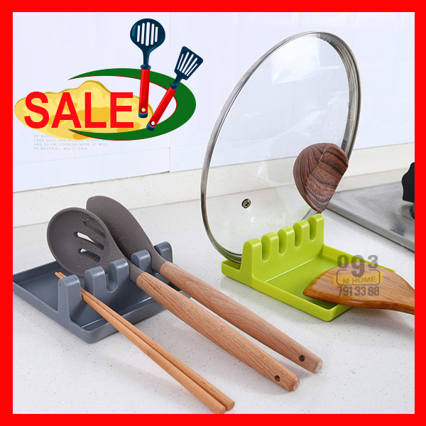 Giá Đỡ Để Gác Vung Nồi Thìa Thớt Dao, Giá Kê Vung Gác Muôi Bằng Nhựa Chịu Nhiệt