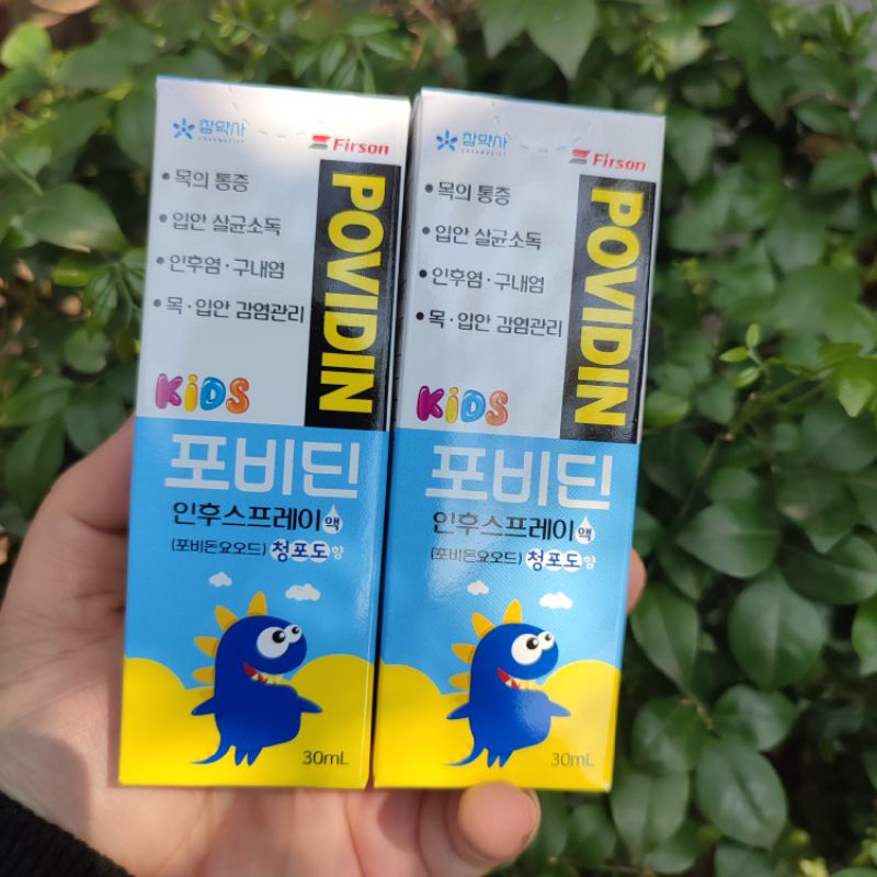 Xịt họng povidin nội địa hàn cho bé trên 6 tháng