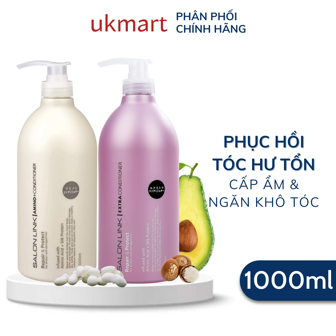 Dầu Xả Kumano Salon Link Extra Conditioner 1000ml Dành Cho Tóc Hư Tổn, Tóc Khô Rối