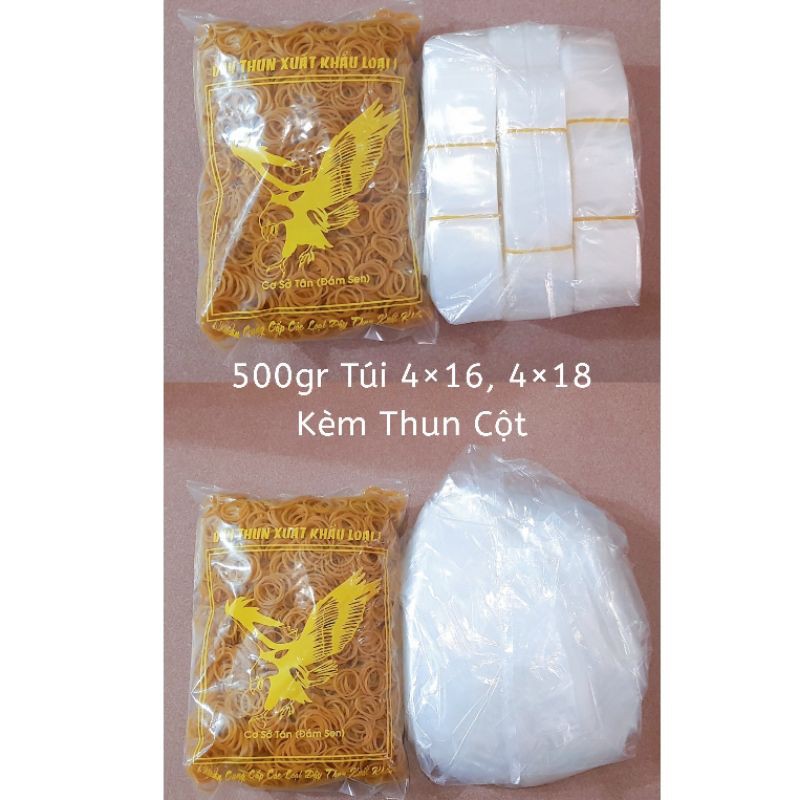 1/2kg túi 4×16, 4×18 kèm thun cột