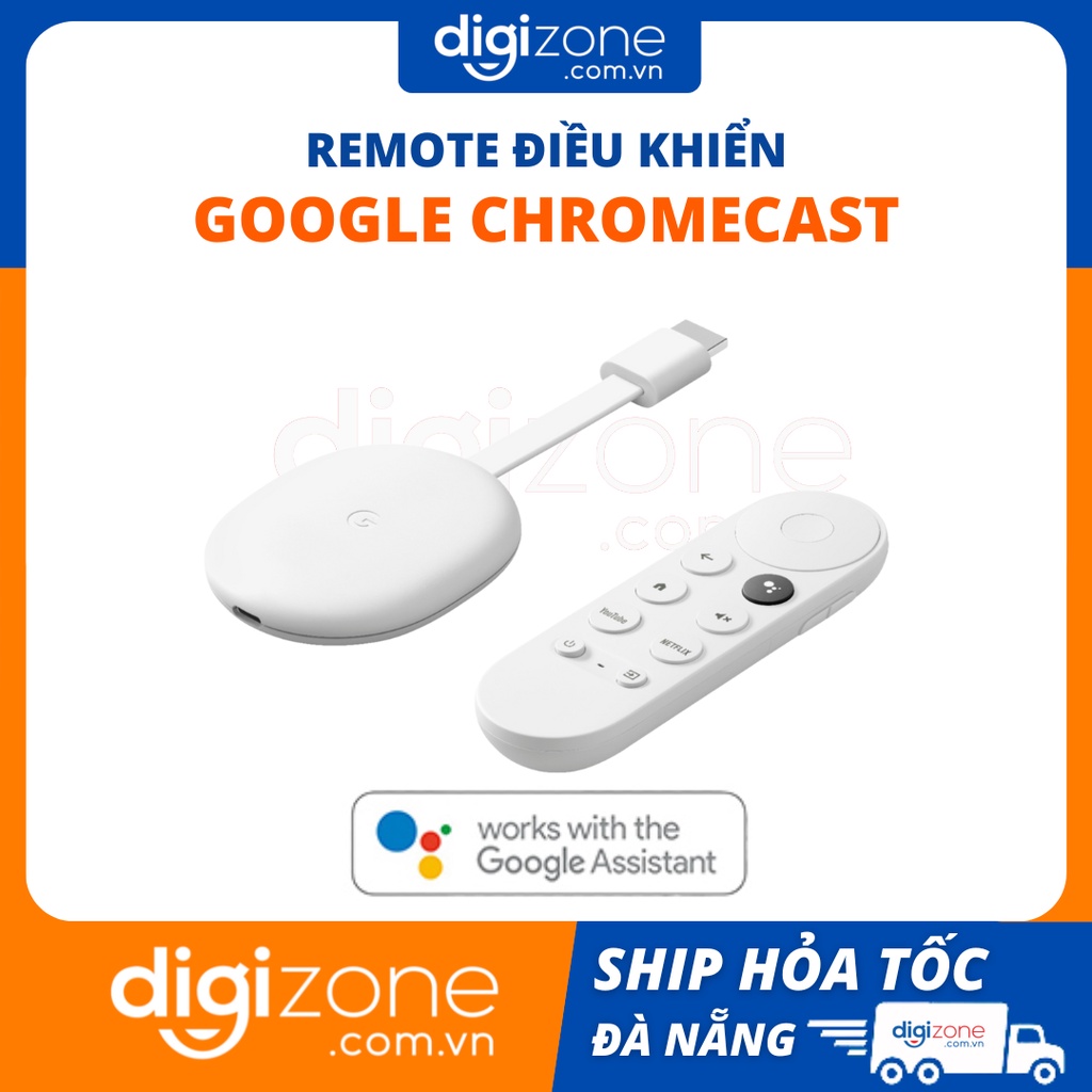 Google Chromecast with Google TV, chất lượng 4K HDR, ra lệnh Tiếng Việt, hàng chính hãng