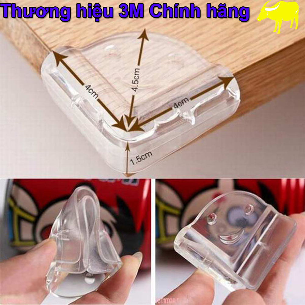 COMBO 4 MIẾNG BỊT GÓC BÀN, BỌC CẠNH BÀN, CẠNH TỦ SILICON BẢO VỆ BÉ HB071